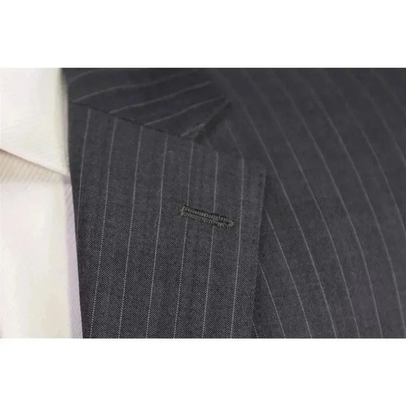 Paul Stuart Japan Gray Pinstripe 2-Btn Performance Wool Suit 40S - Picture 5 of 9